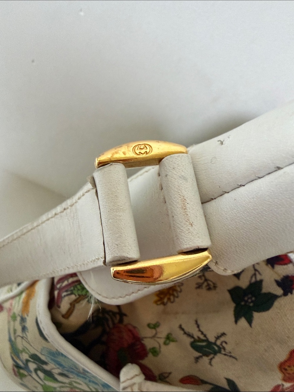 Vintage Gucci white/ Cream Flora bucket - Picture 3 of 16